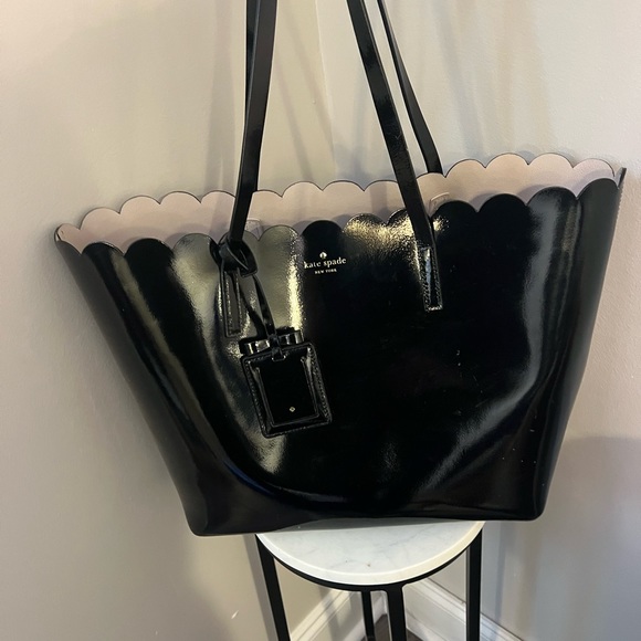 Kate Spade Scalloped Black Tote - Picture 2 of 10
